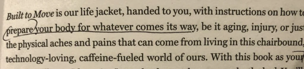 Built to Move review excerpt on preparation